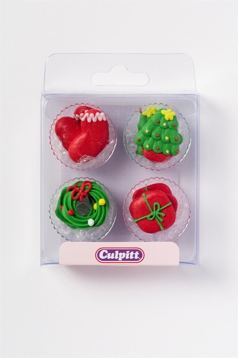CULPITT: SUGARDEC-PIPING-CHRISTMAS-12PCE-RP-25mm