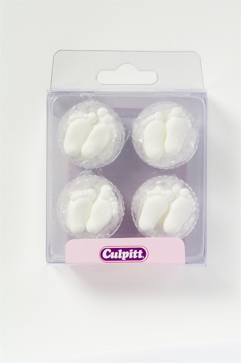 CULPITT: SUGARDEC-PIPING-FEET-WHITE-12PCE-RP-24mm