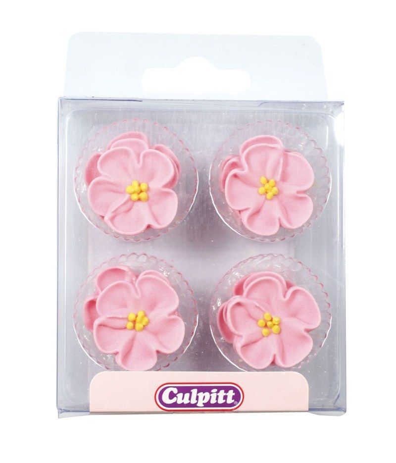 CULPITT: SUGARDEC-PIPING-ROSE-PINK-12PCE-RP-25mm