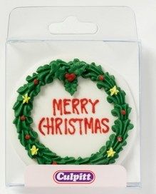 CULPITT: SUGARDEC-XMAS WREATH-RD-75mm