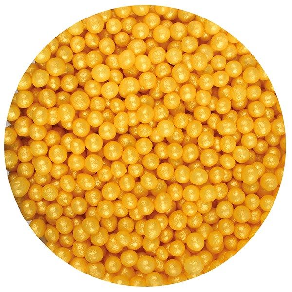 Purple Cupcakes 4mm Shimmer Pearls - Gold - 80g