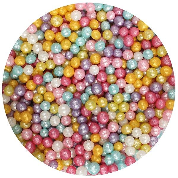 Purple Cupcakes 4mm Shimmer Pearls Multi 1kg