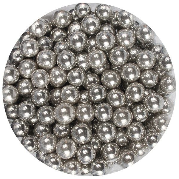 Purple Cupcakes Silver Pearls 6mm 1kg