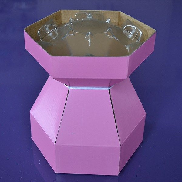 Purple Cupcakes Cupcake Bouquet Box - Pink