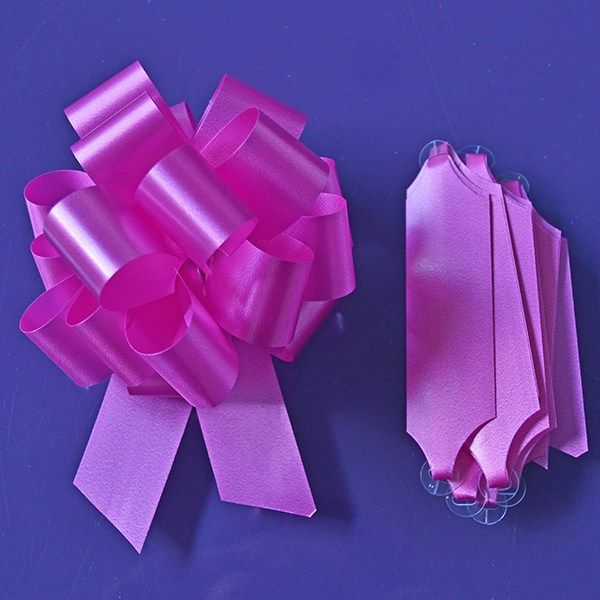 Purple Cupcakes Quick Pull Bow - Cerise. 25087  