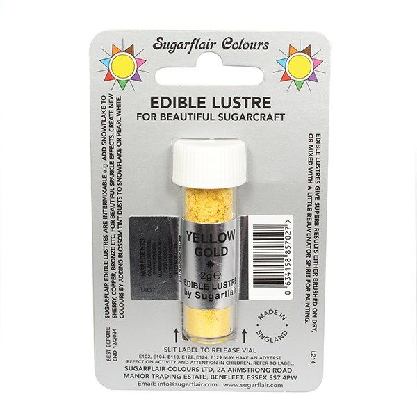 COLOUR-SUGARFLAIR-LUSTRE-YELLOW GOLD-2g