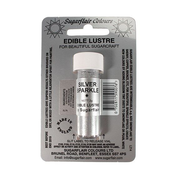 COLOUR-SUGARFLAIR-LUSTRE-SILVER SPKLE-2g