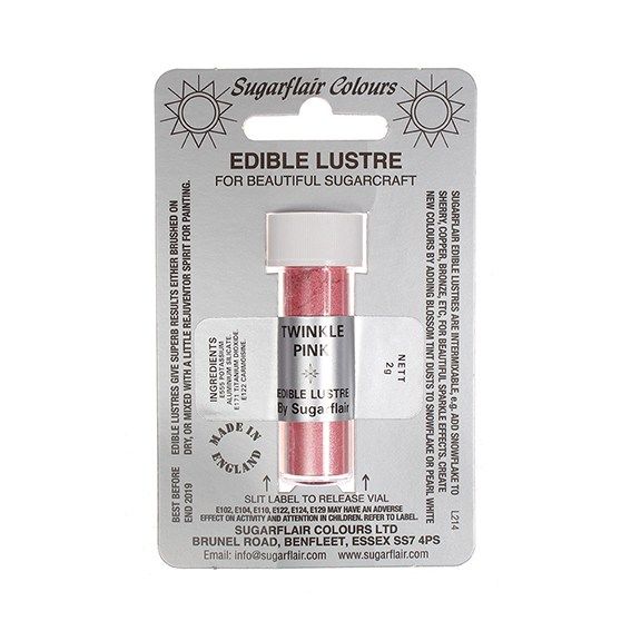 COLOUR-SUGARFLAIR-LUSTRE-TWINKLE PINK-2g