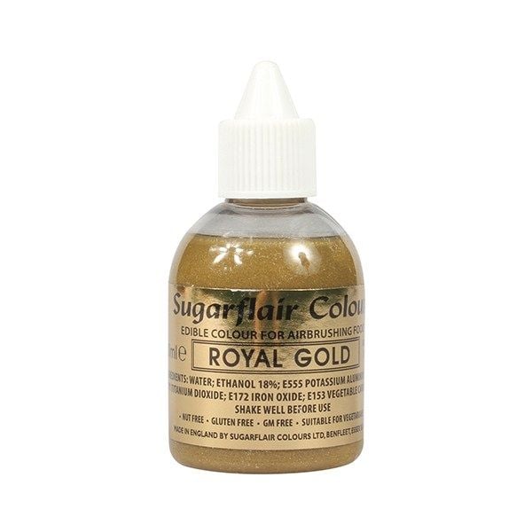 COLOUR-SUGARFLAIR-AIRBRUSH-ROYL GLD-60ml