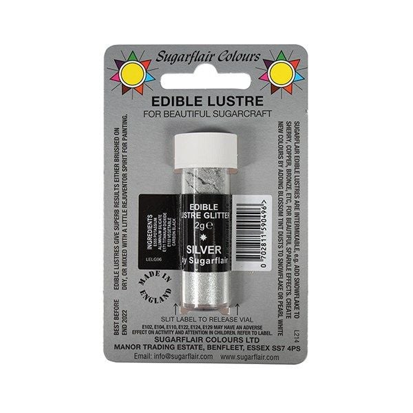 COLOUR-SUGARFLAIR-LSTRE GLTR-SILVER-2g