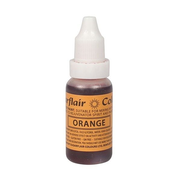 SUGARFLAIR: COLOUR-SUGAR TINT LIQUID-ORANGE-14ml