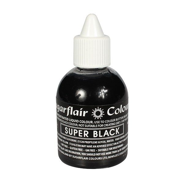 SUGARFLAIR: COLOUR-MAXIMUM LIQUID-SUPER BLACK-60ml