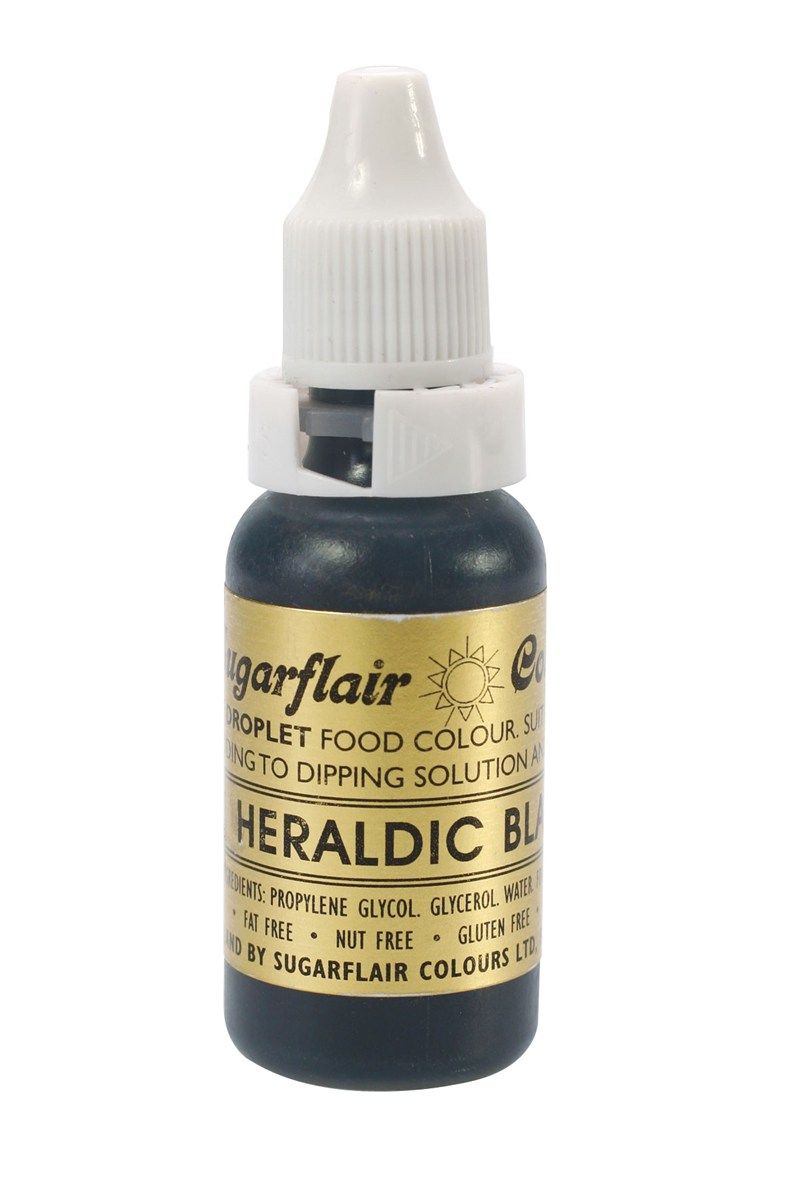 SUGARFLAIR: COLOUR-SUGAR TINT LIQUID-BLACK-14ml