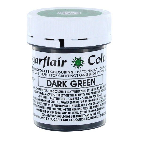  Sugarflair Chocolate Colouring - Dark Green. 53785