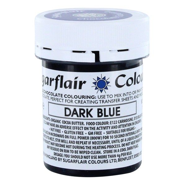 COLOUR-SUGARFLAIR-CHOC-DARK BLUE-35g