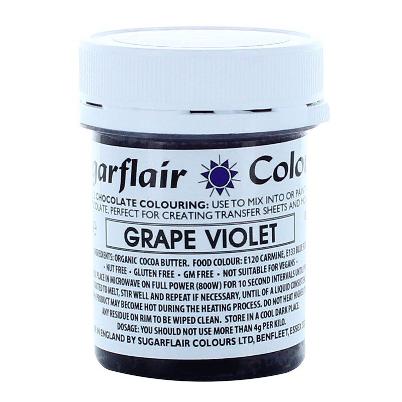  Sugarflair Chocolate Colouring - Grape Violet. 53787