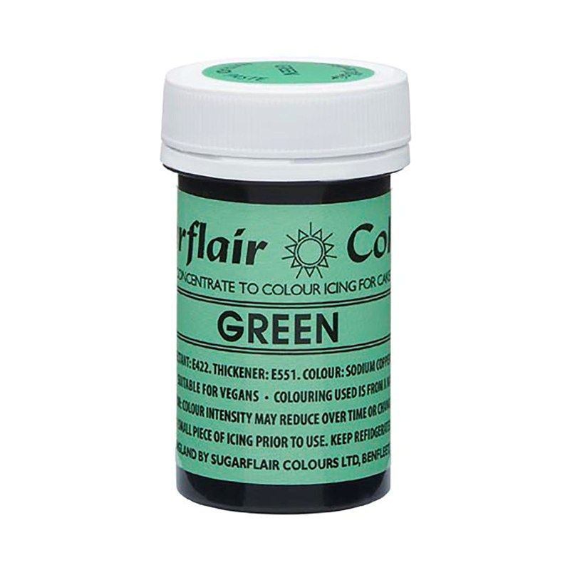  Sugarflair NatraDi Paste Colours - Green - 25g. 53808