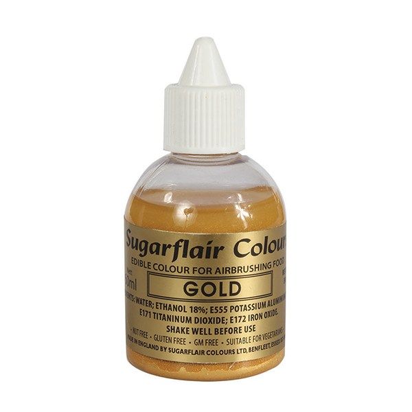 COLOUR-SUGARFLAIR-AIRBRUSH-GOLD-60ml