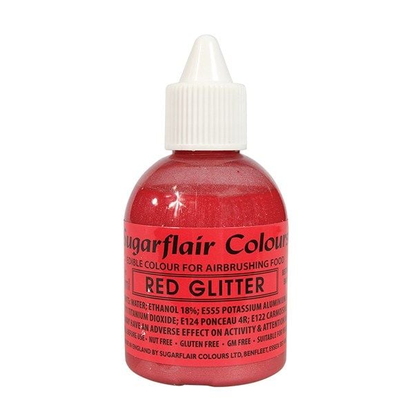 COLOUR-SUGARFLAIR-AIRBRUSH-RED GLIT-60ml