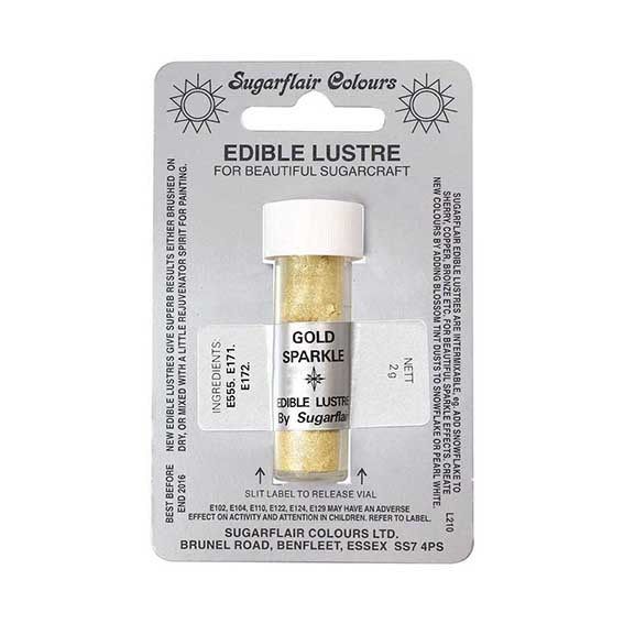 COLOUR-SUGARFLAIR-LUSTRE-GOLD SPARKLE-2g