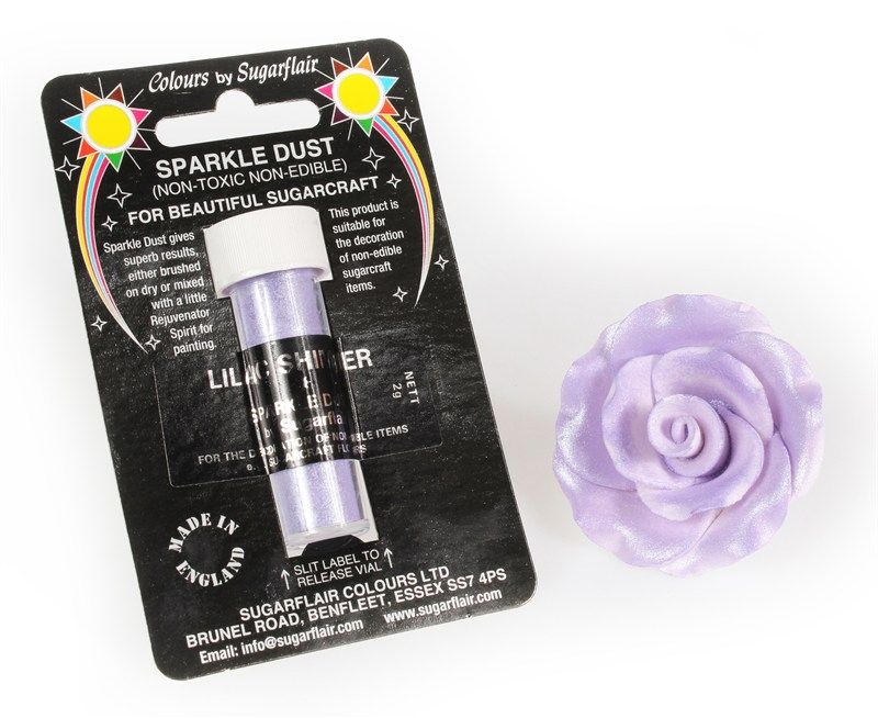 SUGARFLAIR: NON EDIBLE-SPARKLE DUST-LILAC SHIMMER-2g