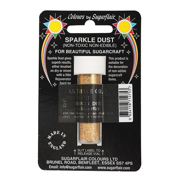 SUGARFLAIR: NON EDIBLE-SPARKLE DUST-ULTIMATE GOLD-2g