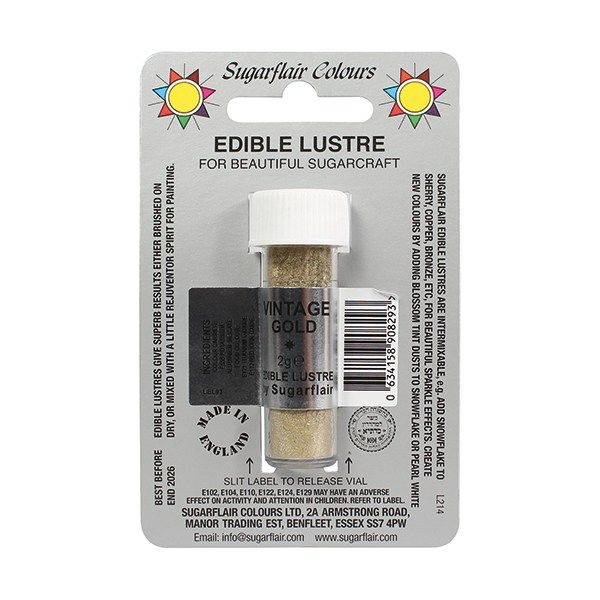 COLOUR-SUGARFLAIR-LUSTRE-VINTAGE GOLD-2g