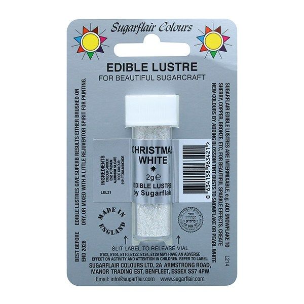 COLOUR-SUGARFLAIR-LUSTRE-XMAS WHT-2g