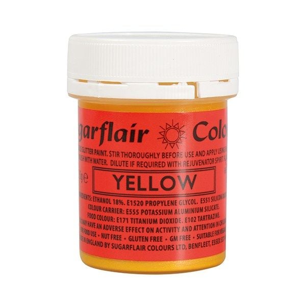 COLOUR-SUGARFLAIR-GLITTER PAINT-YELL-35g