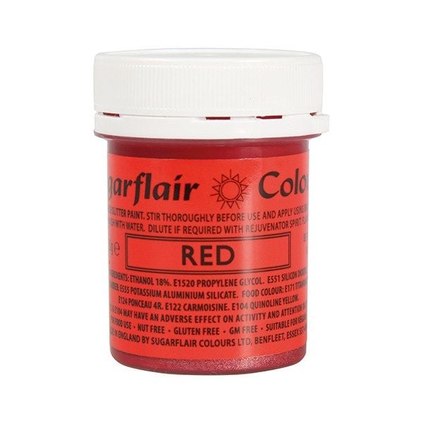COLOUR-SUGARFLAIR-GLITTER PAINT-RED-35g