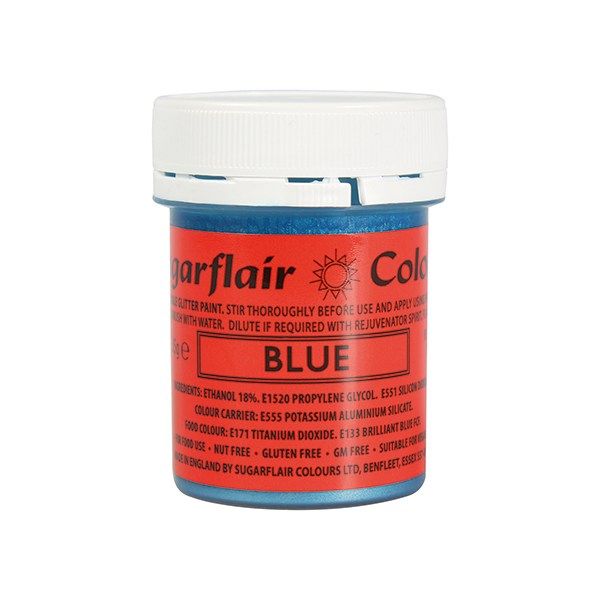 COLOUR-SUGARFLAIR-GLITTER PAINT-BLUE-35g