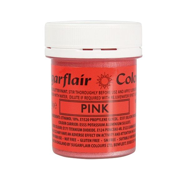 COLOUR-SUGARFLAIR-GLITTER PAINT-PINK-35g