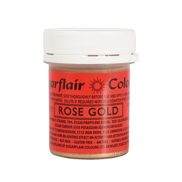 COLOUR-SUGARFLAIR-GLTTR PAINT-R GOLD-35g
