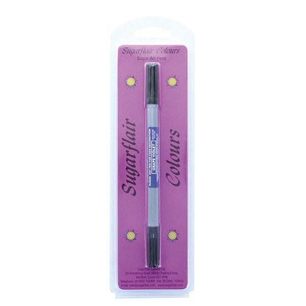 SUGARFLAIR: COLOUR-SUGAR ART-DUAL NIB PEN-VIOLET-RP