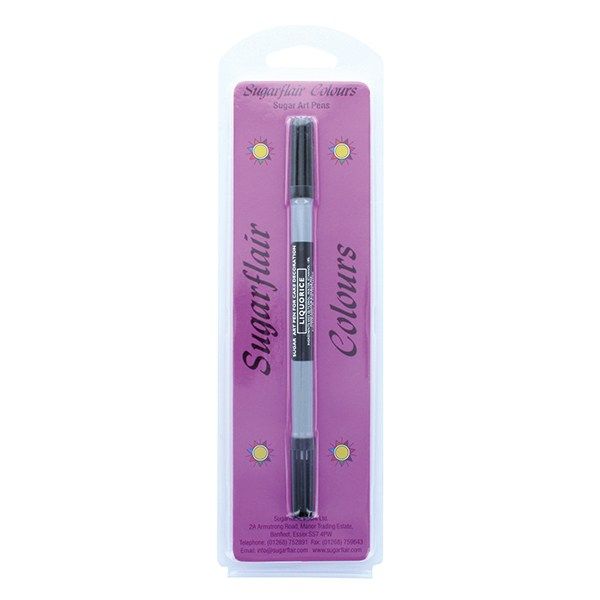 SUGARFLAIR: COLOUR-SUGAR ART-DUAL NIB PEN-LIQRICE-RP