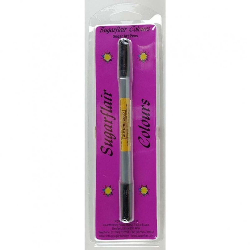  Sugarflair Art Pen - Autumn Gold- RP - Dual Nib. 54623 