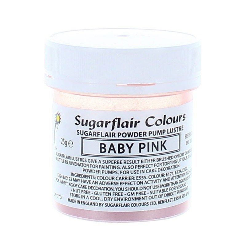 COLOUR-SUGARFLAIR-LUSTRE-BABY PINK-25g