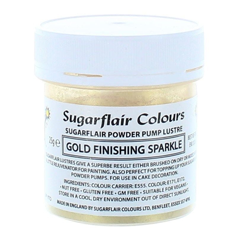 COLOUR-SUGARFLAIR-LUSTRE-SPARKL GOLD-25g