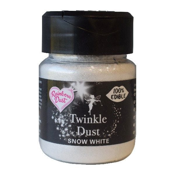 SUGARFLAIR: COLOUR-RD-TWINKLE DUST-SNOW WHTE-LSE-25g