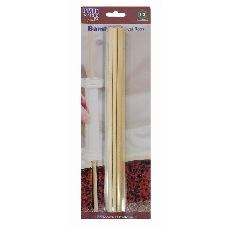 PME 12 Bamboo Cake Dowel Rods - 12". 800600 