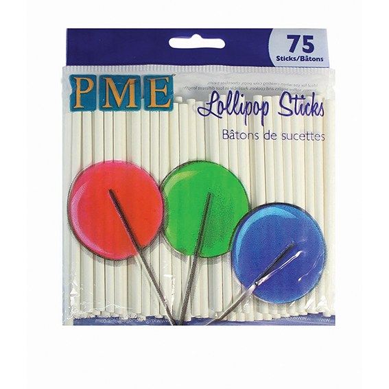 PME Cake Pop Lollipop Sticks 9.5cm - Pack of 75. 800883  