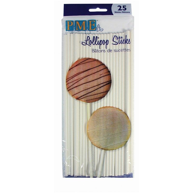 PME Lollipop Sticks 200mm 25 pack. 800886  