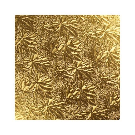 CULPITT: CARD-DBLE THICK-SQ-GLD-MAPLE-254mm (10