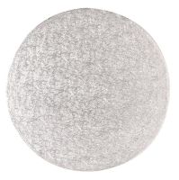 CULPITT 12" (304mm) Cake Board Round Silver Fern (individually wrapped) - PACK OF 5. IRD12  