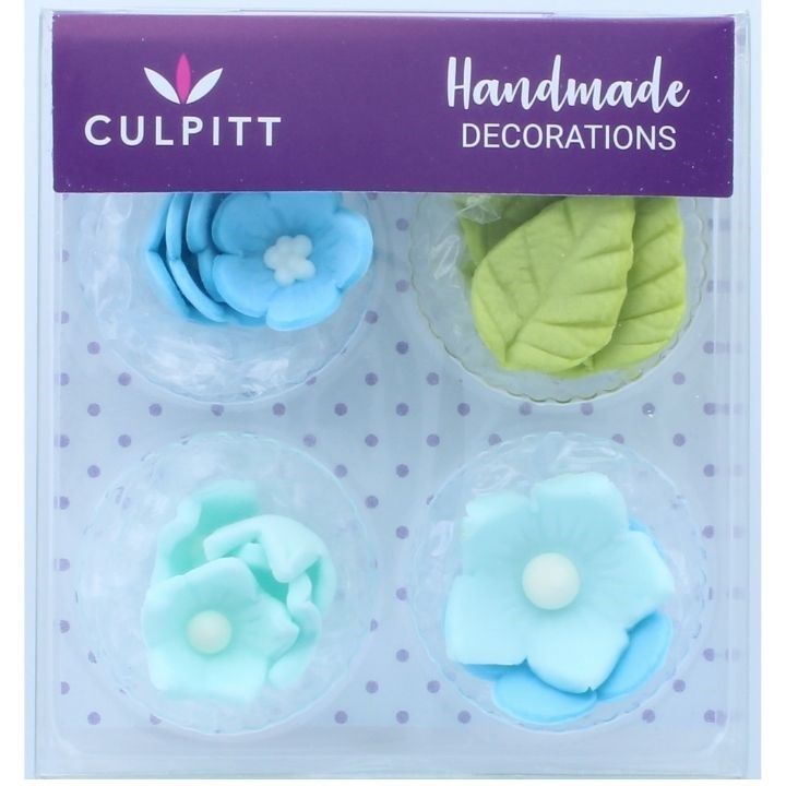 CULPITT  Blue Flower And Leaves - 16 Pieces. Boxed: 12.  498 