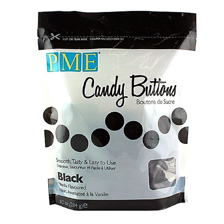  PME Candy Buttons Vanilla Black 284g. 6068   