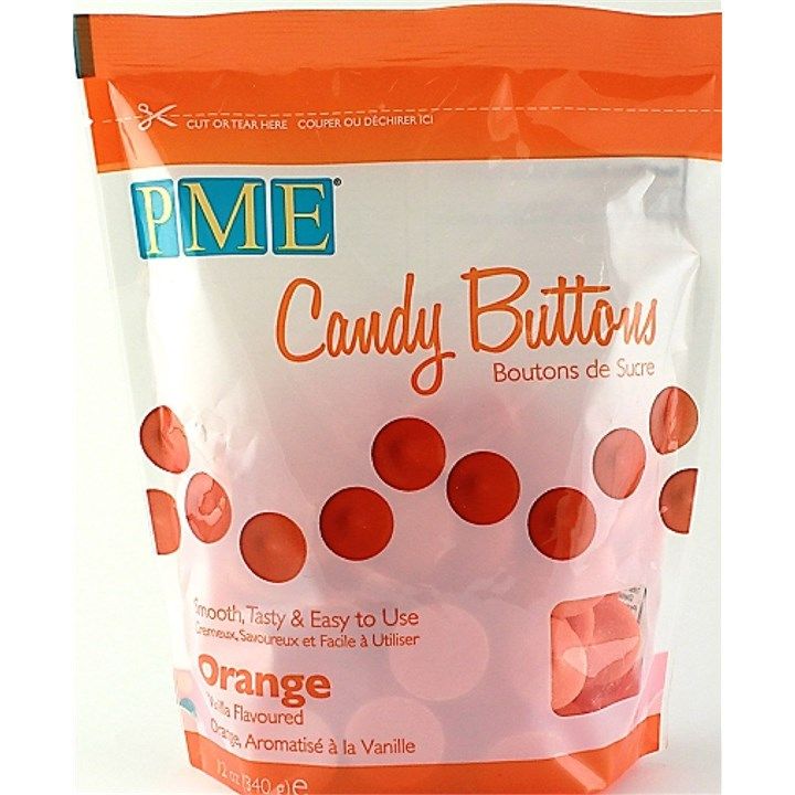  PME Candy Buttons Vanilla Orange 340g. 6059  
