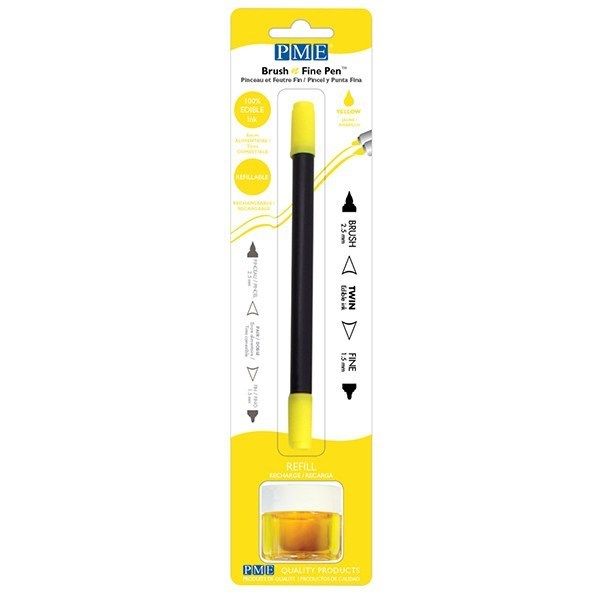 PME Brush N Fine Pen Yellow . 5584  
