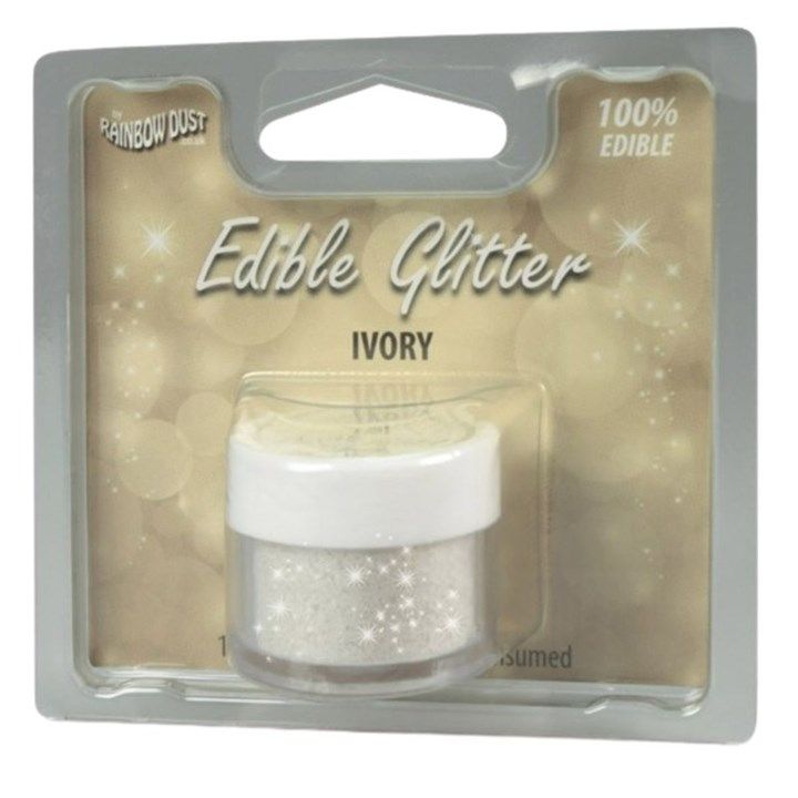  Rainbow Dust Edible Glitter - Ivory - 5g - Retail Packed. 553690   