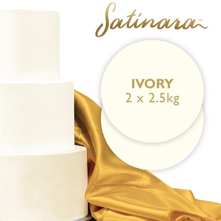 Satinara Luxury Sugar Paste 2 X 2.5kg - Ivory